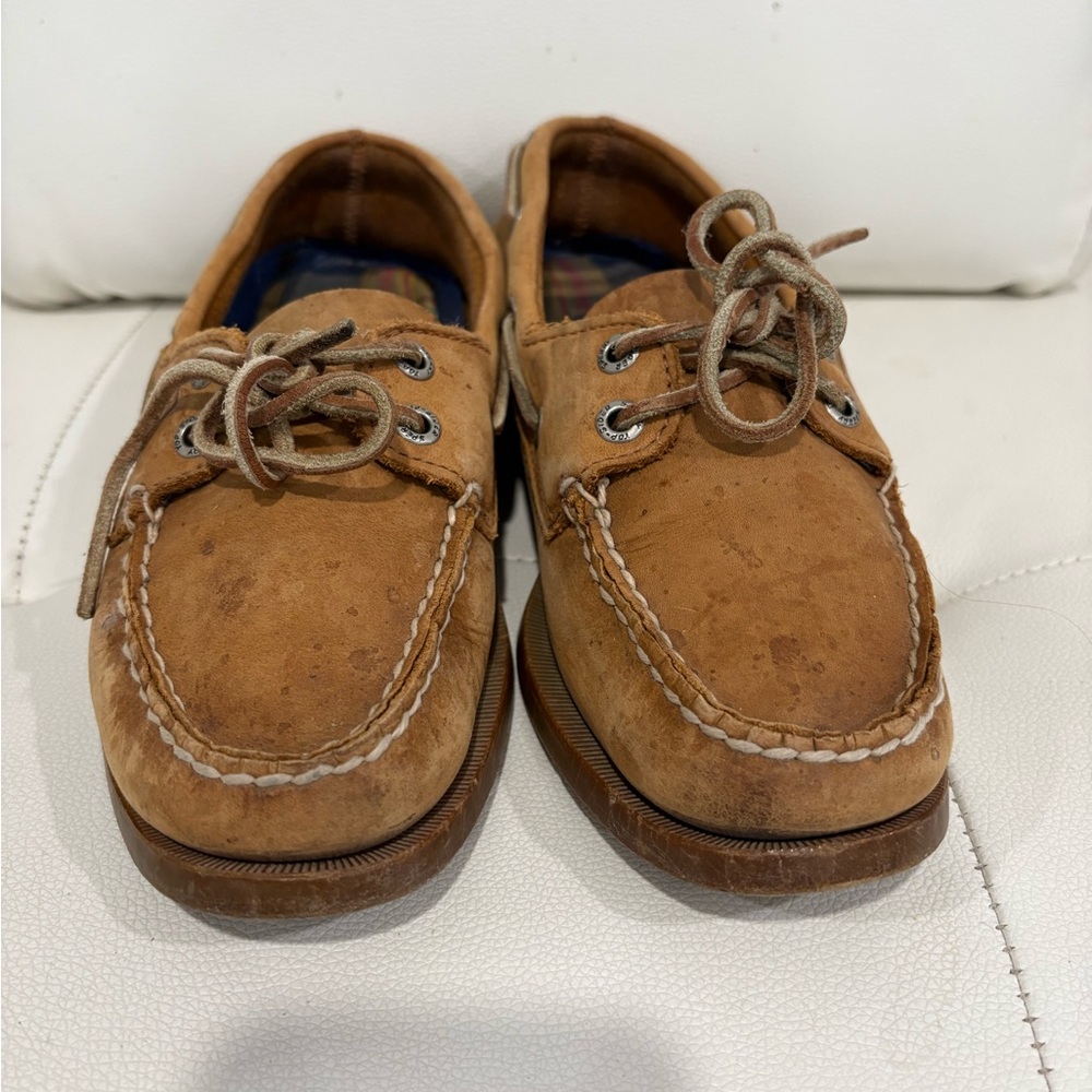 Sperry Brown Suede Lace-Up Loafers